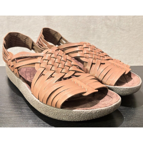 MALIBU SANDALS Canyon Vegan Leather Rubber Bison Brown Men's Size 12 - Picture 2 of 10